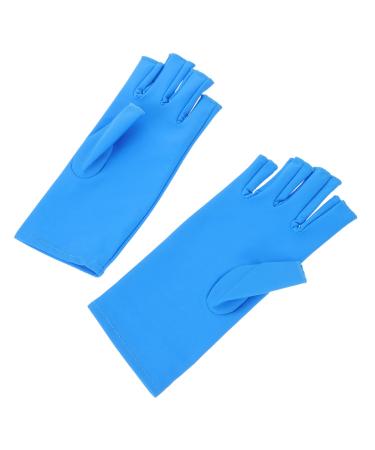 Beaupretty Nail Tool 1pair Mittens Nail Led Sun Hands Salon Fingerless Home Blue Anti- Shield Hand For Dryer - resistant Shop Protector Gloves Care Drying from Manicures Lamp Fingerless Mittens