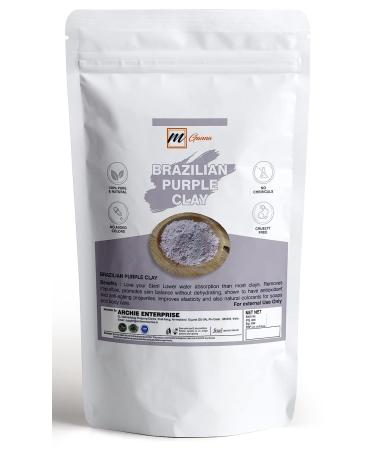 mGanna 100% Natural Brazilian Purple Clay Powder 0.22 lbs / 100 g for Anti-Ageing & Skin firming Creams and Soap Making