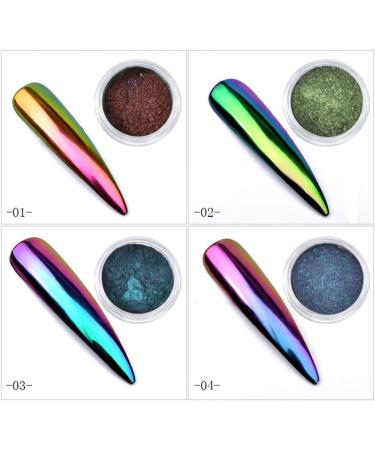Chrome Nail Powder Set - Shinning Mirror Glitter Pigment for Nails (8 Boxes) - Buy Online on GoSupps.com