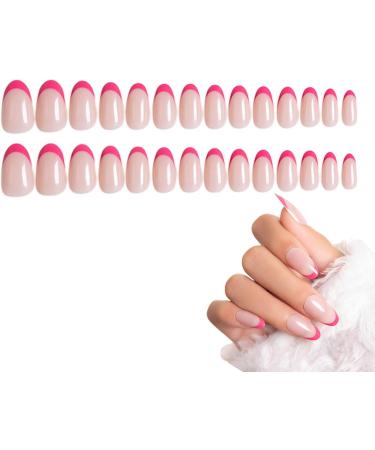 Almond Press On Nails - Press On Nails Almond Medium | French False Nails Easy to Match Almond-Shaped Fake Nails for Valentine's Day Wedding Dating Pochy Style 2 - Buy Online on GoSupps.com
