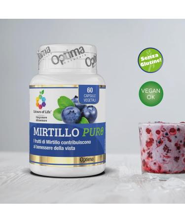 Colors of Life Bilberry Pure Bilberry Extract Supplement Titled Anthocyanidins - Microcirculation & Visual Ability - Gluten Free & Vegan - 60 Veggie Capsules - Buy Online on GoSupps.com