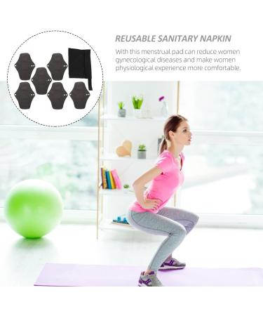 Healifty Charcoal Menstrual Pads Set - Reusable & Washable Sanitary Pads for Women & Girls with Storage Bag - Buy Online on GoSupps.com