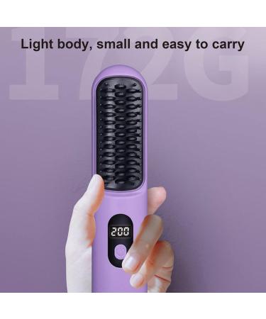 Buy Cordless Hair Straightener Brush - Portable Ionic Comb for All Hair Types | Compact Design & Constant Temperature - Buy Online on GoSupps.com