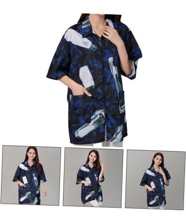 Beavorty 1pc Work Clothes hairstyling Work Smock Hairstylist Work Smock spa Work Smock Cosmetology Uniform Hair Stylist Smocks Salon Work Smock Grooming Apron Fabric Short Sleeve Shawl - Buy Online on GoSupps.com