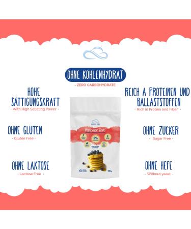 Nuvola Zero-Baking Pancake Mix - Gluten-Free Sugar-Free & High Protein | 180g Pack - Keto-Friendly Italian Mix - Buy Online on GoSupps.com