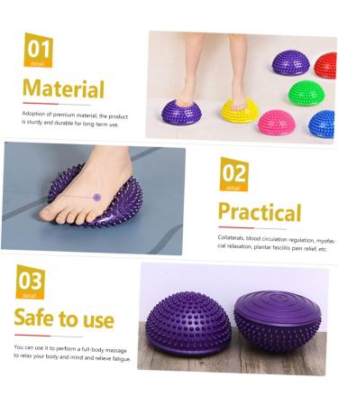 JECOMPRIS 2ST Durian Ball Tool - Neck & Trigger Point Massage Device for Muscle Relaxation | Outdoor & Yoga Equipment | PVC Violet - Buy Online on GoSupps.com