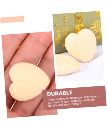 Safigle 150 PTH Peach Herz Heart Pearls - Wooden Crafting Beads for Valentine's Day Decoration & Tinkering Accessories - Buy Online on GoSupps.com