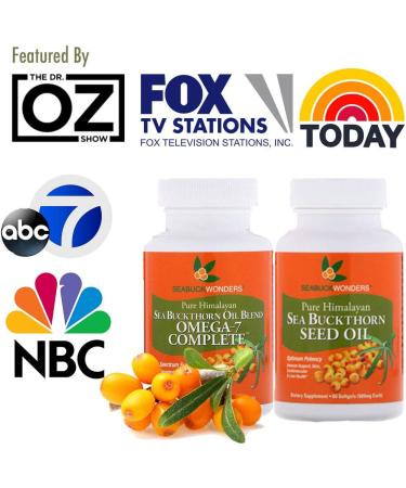 Sea Buckthorn Oil Blend - Omega-7 Complete Softgels - 120 Count - Buy Online on GoSupps.com