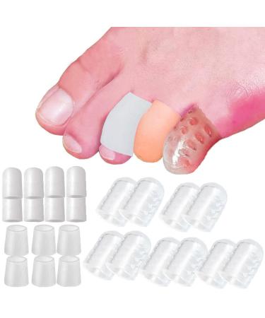 Mcvcoyh 18 Pieces Pinky Toe Caps Breathable Toe Protector Small Toe Cover Sleeves with Holes Provides Relief from Corns Blisters Sores