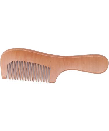 Wooden Hair Comb with Ergonomic Handle Prevent Slip Lightweight Portable Close Tooth Peach Wood Hair Comb for Hair and Beard Grooming - Buy Online on GoSupps.com