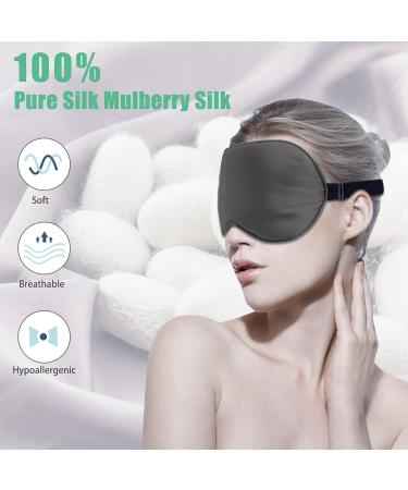 4 Pack Silk Sleep Masks - Black and Grey | Luxurious Eye Mask Set - Buy Online on GoSupps.com