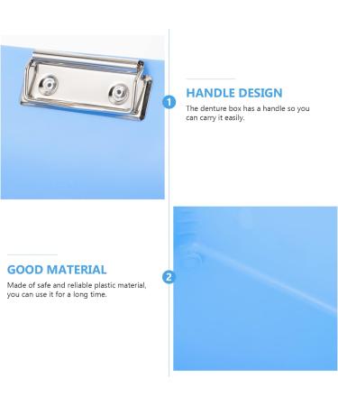 Exceart 2 STK Prosthesis Holder Box - Portable Storage for Denture Care & Cleaning Brushes | Ideal for Travel & Bathing - Buy Online on GoSupps.com