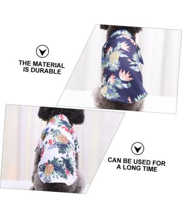 Buy Nusitou 4-Piece Pineapple Summer Pet Shirt Set for Dogs | Stylish Hawaiian Costumes for Golden Retrievers & Small Breeds - XS - Buy Online on GoSupps.com