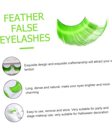 minkissy 10 Pairs Halloween Extra Long False Eyelashes 3d Faux Fake Eyelashes Green Mascara Cosplay Halloween Party Favor Fancy Eyelashes Black Fancy Dress Extend Miss Chemical Fiber Manual - Buy Online on GoSupps.com