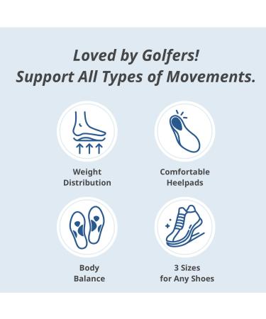 VALENSALUCCI Pro Golf Insoles - Arch Support for Professional Golf Shoes | Orthotic Insoles for Flat Feet | Secret Angle Technology for Distance Increase | Size M (Men 6.5-8 / Women 7.5-9) - Buy Online on GoSupps.com