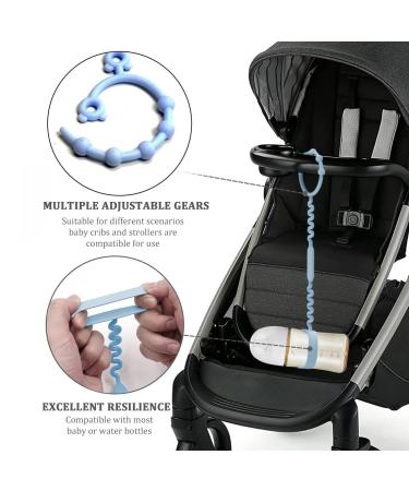 High-Quality Silicone Seat Belt Set for Toys & Cups - Adjustable Stroller Cup Catcher - Multi-Colored 3-Piece Set - Buy Online on GoSupps.com