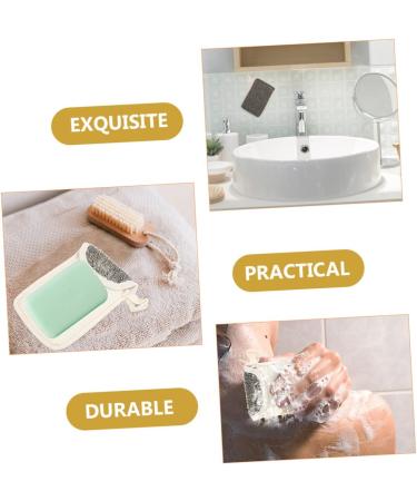 Baluue 8 Pcs Black Linen Soap Bag Exfoliating Mesh Sponge Soap Pocket Bar Soap Pouch Loofah Soap Bag Flax - Buy Online on GoSupps.com