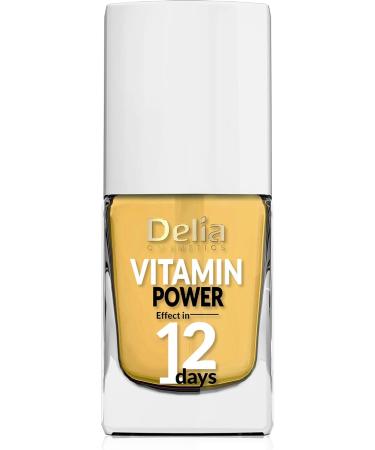 Delia Cosmetics - Vitamin Nail Conditioner - Repair for Weak and Brittle Nails - Rebuild Nourished Smooth Shiny Nails - Vitamin C E - Result in 12 Days - Fast Drying Formula - 11 ml Vitamin Power - Buy Online on GoSupps.com