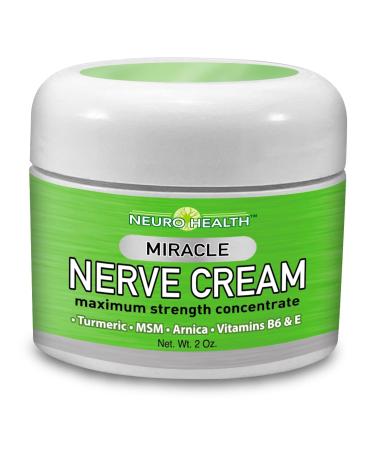 Neuro Health Miracle Nerve Cream for Feet  Hands  Legs  Toes - Includes Turmeric  Arnica  Vitamin B6 & E  MSM - Scientifically Developed for Effectiveness (2oz Jar) Nerve Cream (1 Pack)