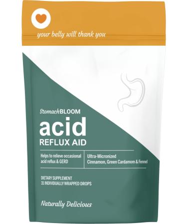 Effective Heartburn and Instant Acid Indigestion Relief Drops Safe Antacid Alternative Made with Magnesium Citrate Ginger Fennel Spearmint Cardamon Lemon & Cinnamon Flavor 31ct