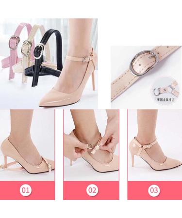 Non-Slip Transparent Shoe Straps for Girls | Stretchy Leather High Heel Accessory - Buy Online on GoSupps.com