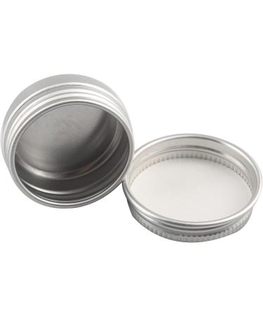 Zeoabsy 12-Piece Silver Aluminum Empty Doses with Screw Lid - 10ml Cream Box Tins for Cosmetics Ointments & Candles - Includes 6 Spatulas - Buy Online on GoSupps.com