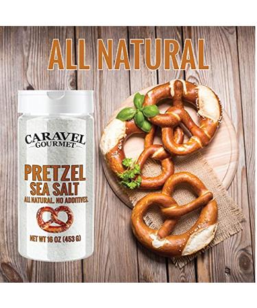 Pretzel Sea Salt - Premium All Natural Coarse Topping for Pretzels, Bagels & Breads - 1 lb pack by Sea Salt Superstore - Buy Online on GoSupps.com