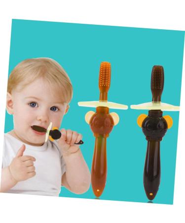 Minkissy 2-Pack Toddler Toothbrush Bite Ring - Safe Soft Bristles Training Brush for Children - Buy Online on GoSupps.com