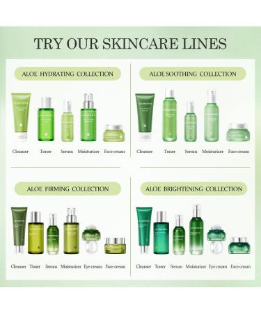 Aloderma Signature Aloe Brightening Set - 6 Pieces - Gel Cleanser Toner x2pcs Serum Cream - Buy Online on GoSupps.com