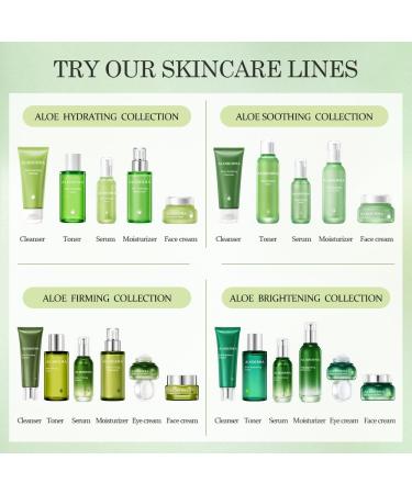 Aloderma Essential Aloe Firming & Rejuvenating Skin Care Set - 5 Pieces - Gel Cleanser x2pcs Toner Cream - Buy Online on GoSupps.com