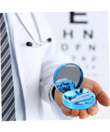 Buy HOMSFOU Starry Sky Glasses Case - Contact Lens Care Box (PP Blue 7.5x7.5cm) - Perfect for Colored Lenses | International Shipping - Buy Online on GoSupps.com
