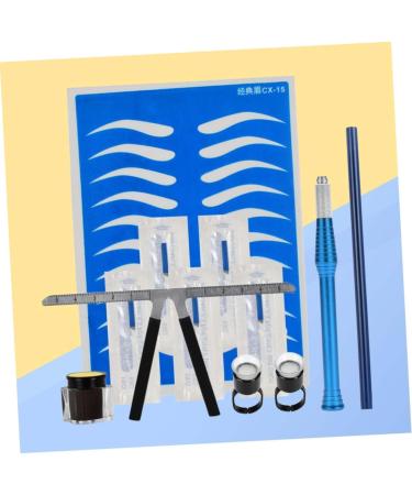Mikinona Rings Coffee Three-point Pen Ruler Cup Eyebrow Pencil Microblading Blue Pigment Skin Dark - Buy Online on GoSupps.com