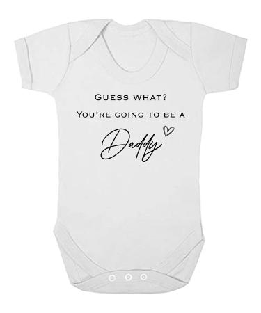 allaboutthebump Guess What You're Going To Be A Daddy | Baby Announcement Vest Bodysuit (Pregnancy Reveal) - Gift Wrapped with Box