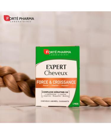 Fort Pharma - Expert Hair Strength & Growth - Hair Vitality nutritional supplement for damaged brittle hair - Biotin - L-cystine arugulate strengthened with Keratin - 90 tablets 1/day - Buy Online on GoSupps.com