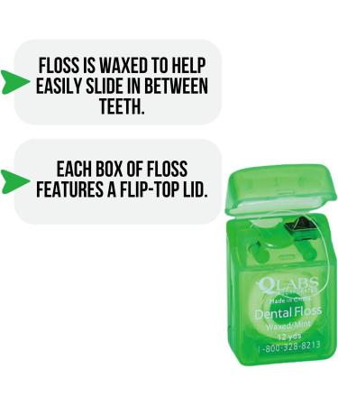 Bulk Dental Floss - 24 Boxes of Travel Mini Floss Mint Waxed Nylon 12 Yards Each Shred-Resistant Durable - International Shipping Available - Buy Online on GoSupps.com