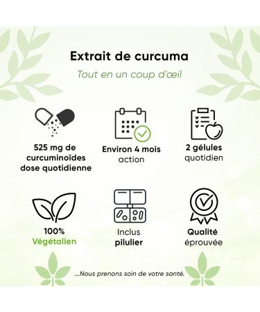 Turmeric Extract - 240 capsules - Curcumin content equivalent to 17 500mg Turmeric - 4 months stock - Pill box included - High dosed 98% - Vegan - Tested in - Buy Online on GoSupps.com