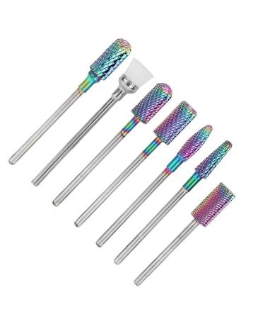 7 Piece Colorful Nail Drill Kit | Tungsten Steel Manicure Tool for Dead Skin Removal | International Shipping - Buy Online on GoSupps.com
