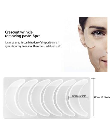 8-Part Reusable Silicone Anti-Fold Pad Set - Wrinkle Prevention & Elimination for Cleavage Chest and Eye Folds - Buy Online on GoSupps.com