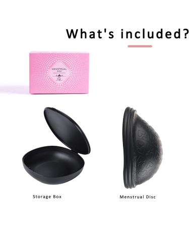 ViiNA Menstrual Disc - Soft Reusable Medical Period Disc (Black) with Storage Case | Eco-Friendly & Comfortable Menstrual Care - Buy Online on GoSupps.com