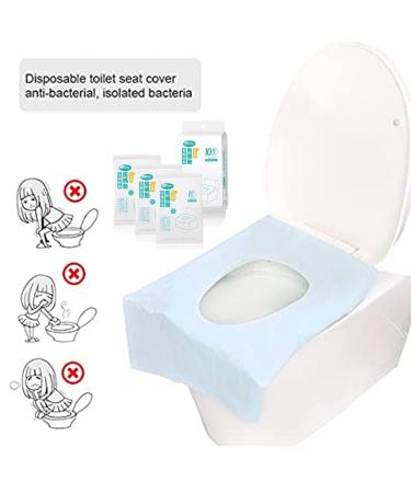 Disposable Toilet Seat Covers 30Pcs - Waterproof & Individually Wrapped - Large Portable Potty Training Covers for Kids - Ideal for Road Trips & Public Restrooms - Sky Blue - Buy Online on GoSupps.com