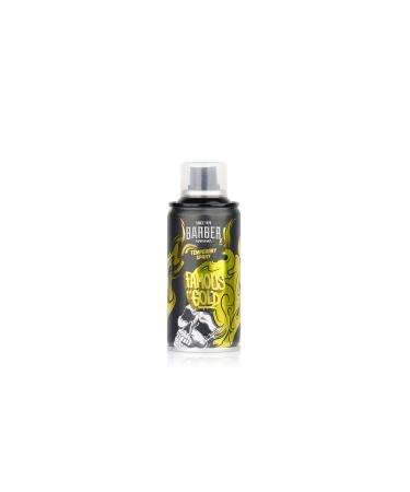Barber Marmara Hairdresser Colour Hair Spray - Gold - 150 ml - Hair Colour Spray for Dressing & Make-Up for Carnival Fancy Dress Halloween & Theme Party - Washable Hair Colour Gold 5.07 Fl Oz (Pack of 1)