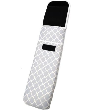 ALLENLIFE Women's Heat Resistant Neoprene Curling Iron Holder - Grey Chevron Travel Storage Bag - Buy Online on GoSupps.com
