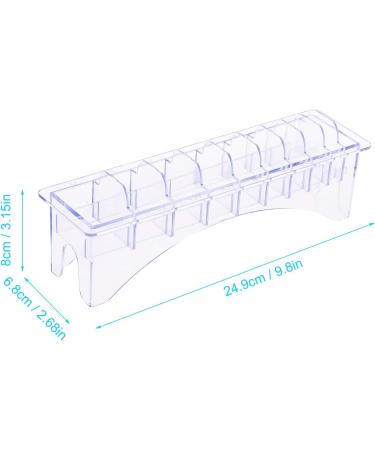 Rectangular Plastic Blade Organizer for 10 Blades Clipper Comb Holder Storage Case Rack 10 Grid Base for Hair Clipper Limit Comb Guide Comb Storage Organizer - Buy Online on GoSupps.com