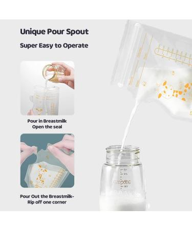 40-Pack BPA-Free Breast Milk Storage Bags | Space-Saving Freezing Bags | 250 ml Breast Milk Bags for Safe Storage - Buy Online on GoSupps.com