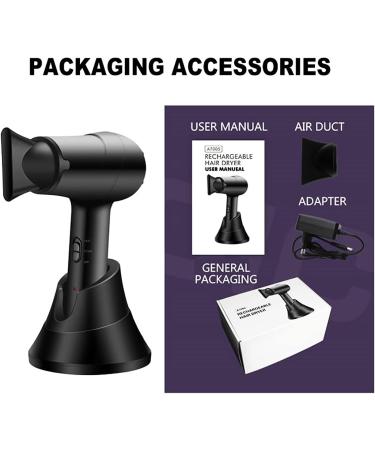 Cordless Hair Dryer Rechargeable Blow Dryer with 5000mAh Lithium Battery 300W Fast Drying Travel Blowdryer for Women/Infants/Kids Outdoor Camping Beaches - Buy Online on GoSupps.com