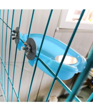 SHINYLYL Bird Bath Tub Bowl Hanging Toy for Parrot Budgie Cockatiel Cage (Blue) - Buy Online on GoSupps.com