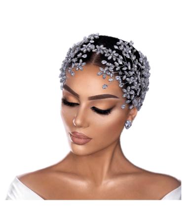 ULAPAN Bridal Headbanas Wedding Hair Acceaaoriess Headpieces for Bride Bridesmaids Women Silver