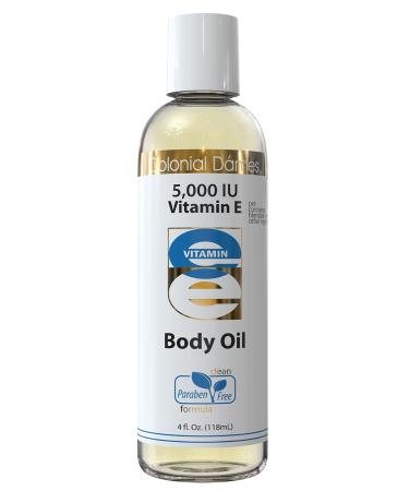 Colonial Dames 5 000 IU Vitamin E Oil Blend Skin Therapy Oil for Whole Body Vitamin E Body Oil for Hydrated Healthy Skin