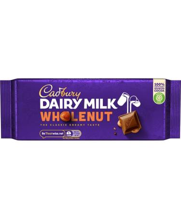 Cadbury Dairy Milk Whole Nut Chocolate Bar 200g - Pack of 1 - Buy Online on GoSupps.com