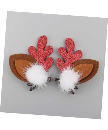 ABOOFAN 4 Pairs Christmas Antler Hair Christmas Hair Barrettes Reindeer Hair Accessory Reindeer Cosplay Clip Hair Clips for Kids Christmas Hair Pin Antlers Flocked Plastic Woman Cute - Buy Online on GoSupps.com